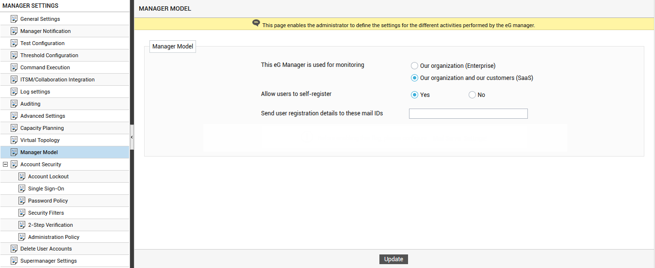 Changing eG Manager Deployment Model
