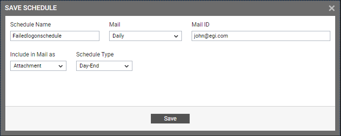 Scheduling Audit Log Report for eG Configuration Management Interface