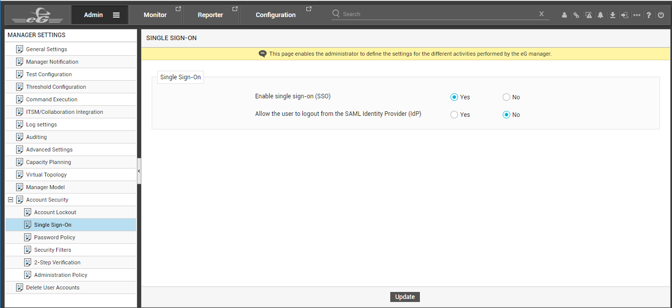 Enabling Support for SSO Login