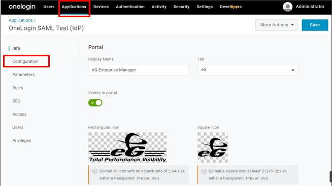 Configuring IdP with SP Name