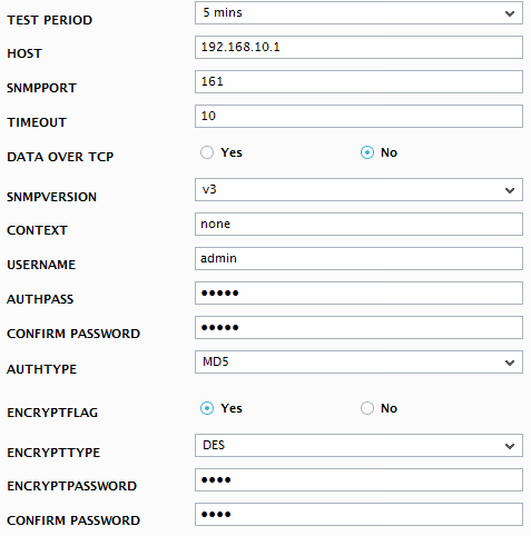Configuration of DT Logins test