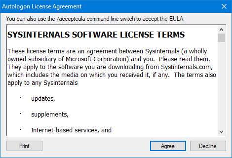 Agreement for Software License Terms
