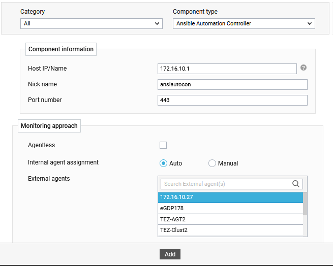 Adding Ansible Automation Controller in Agent-based Manner