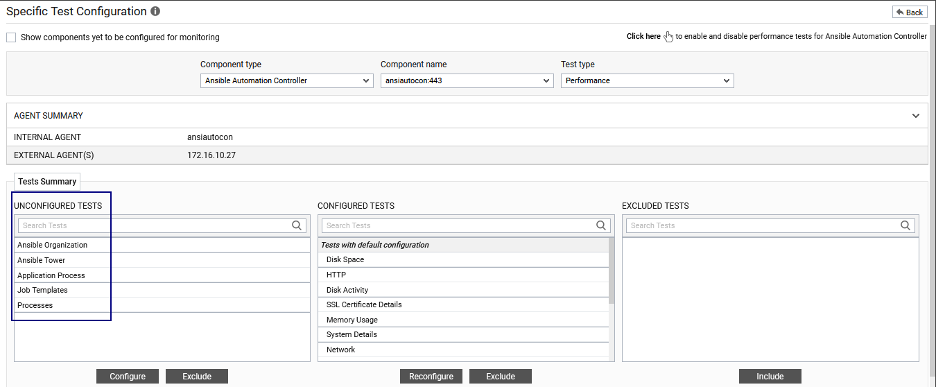 Unconfigured Tests for Ansible Automation Controller
