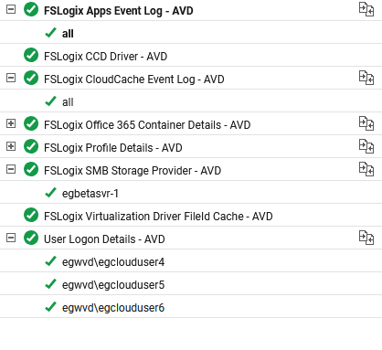 Tests associated to Sessions tab page