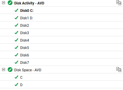 Tests associated to VM Operating System tab page 