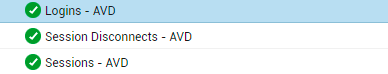 Tests associated to Sessions tab page