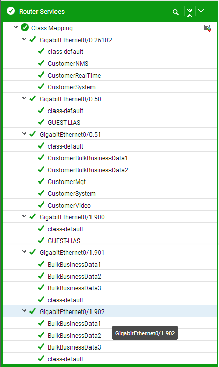  Tests associated to Router Services layer