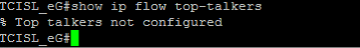 Output view with top talkers being unconfigured