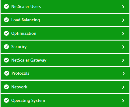 Layers associated to Citrix ADC VPX/MPX component