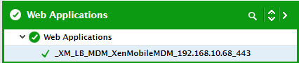 Tests associated to Web Applications layer