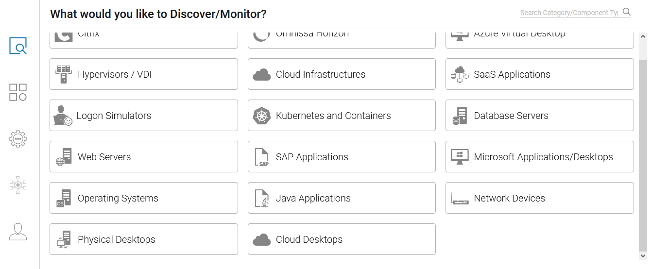 Selecting Discover/Monitor Page