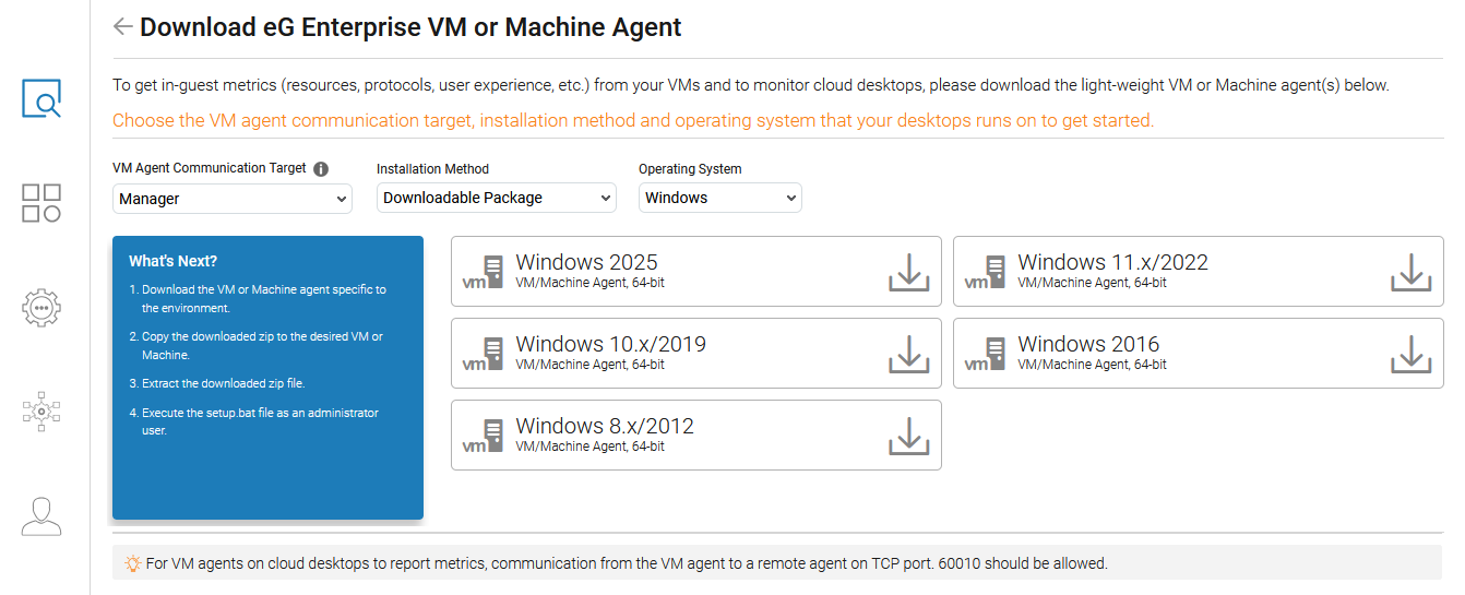 Downloading VM Agent