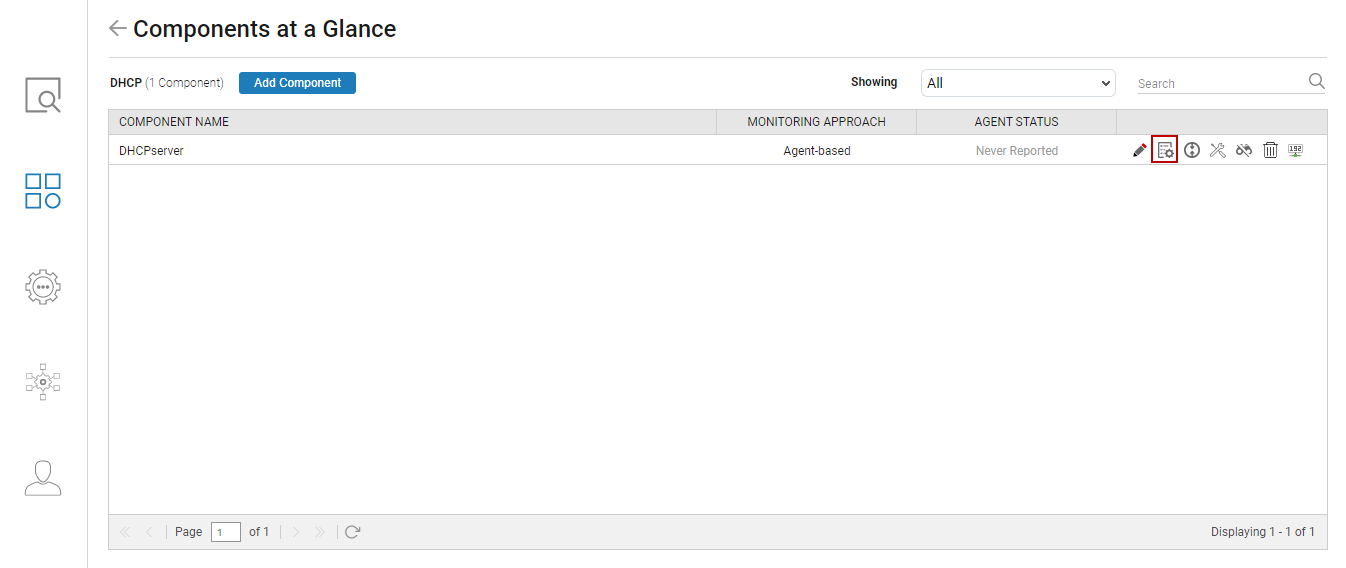 Newly added DHCP component