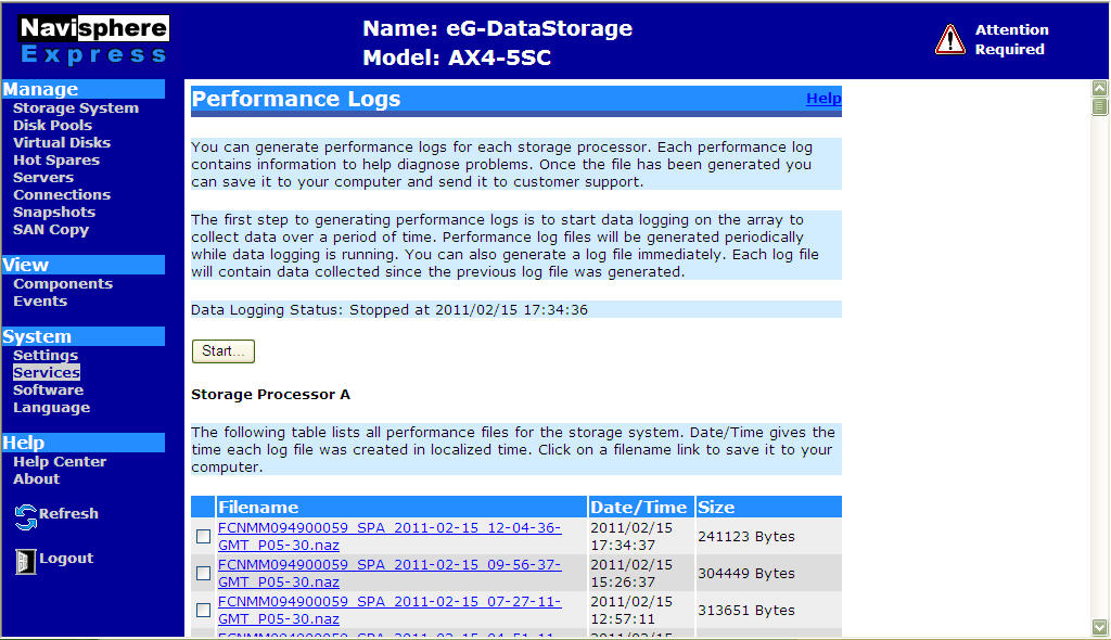 startperformancelogs