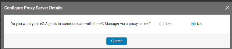Confirmation on eG Agent Communication with eG Manager 