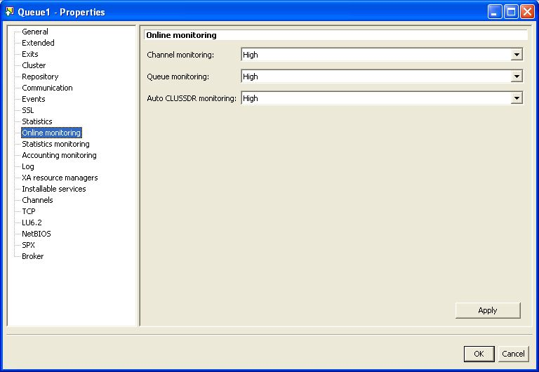 Setting Online Monitoring Parameters To High