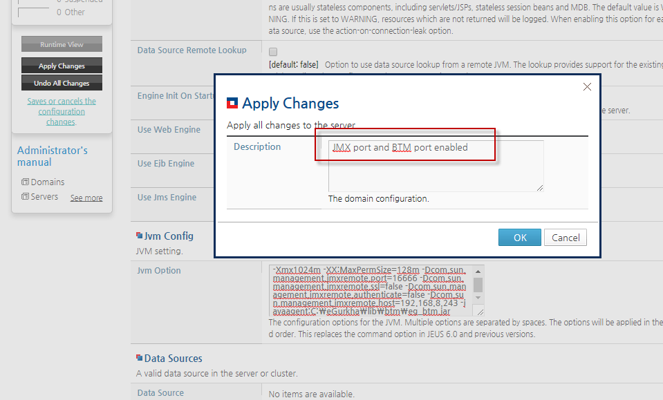 Apply Changes Prompt