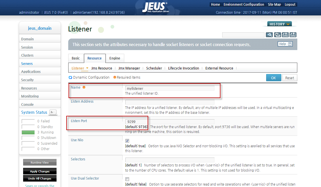 Creating Listener