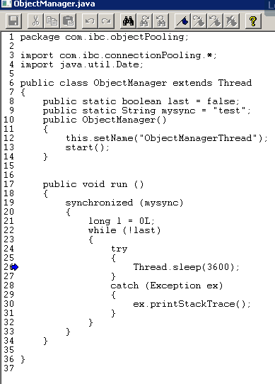 Lines Of Code In ObjectManager.java Source File