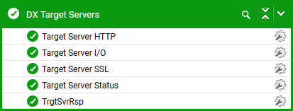 Tests Associated with DX Target Servers Layer