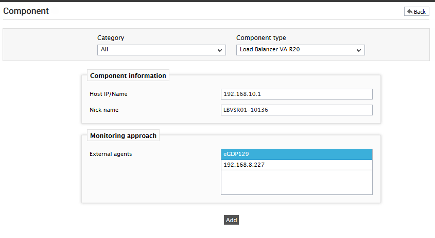 Adding Load Balancer VA R20 Appliance