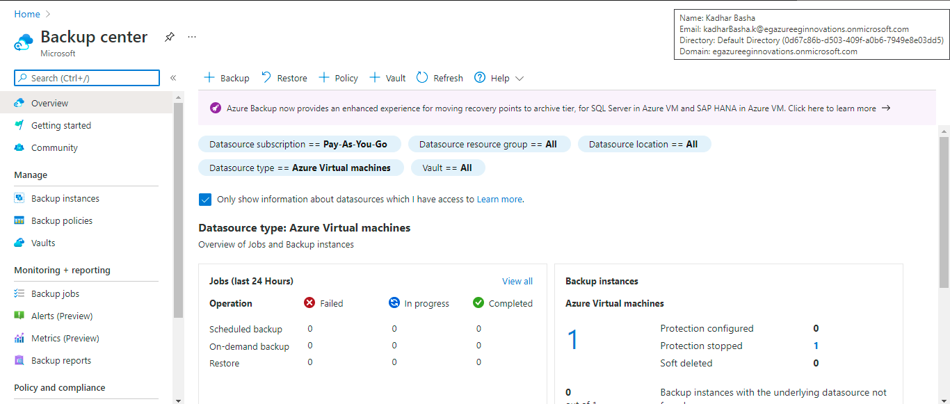 Selecting the Datasource Subscription Being Monitored