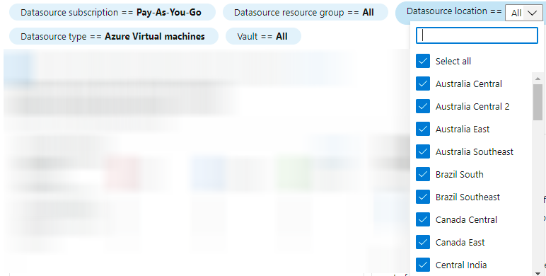 Viewing Datasource Location Names