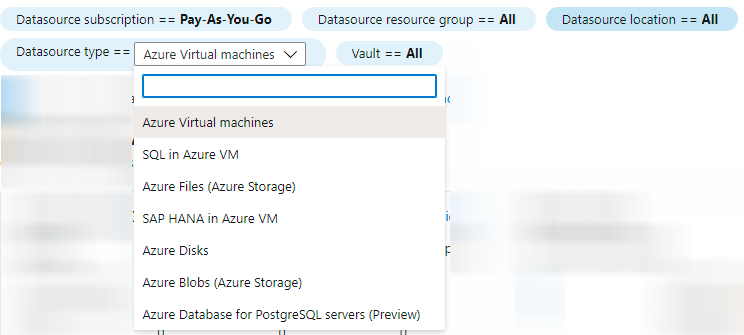 Viewing the Datasource Types