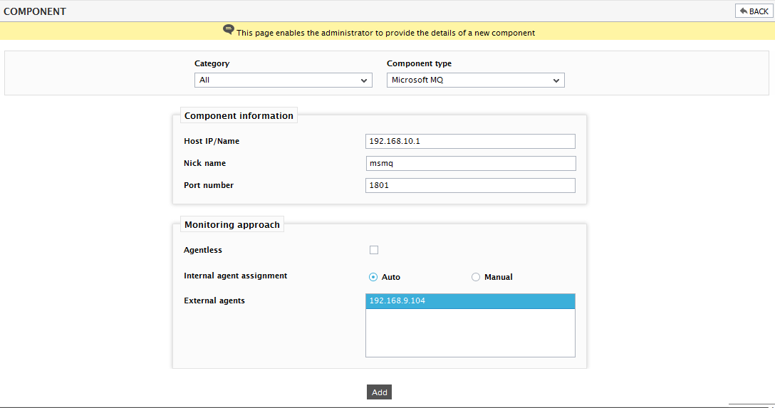 Adding Microsoft MQ Server