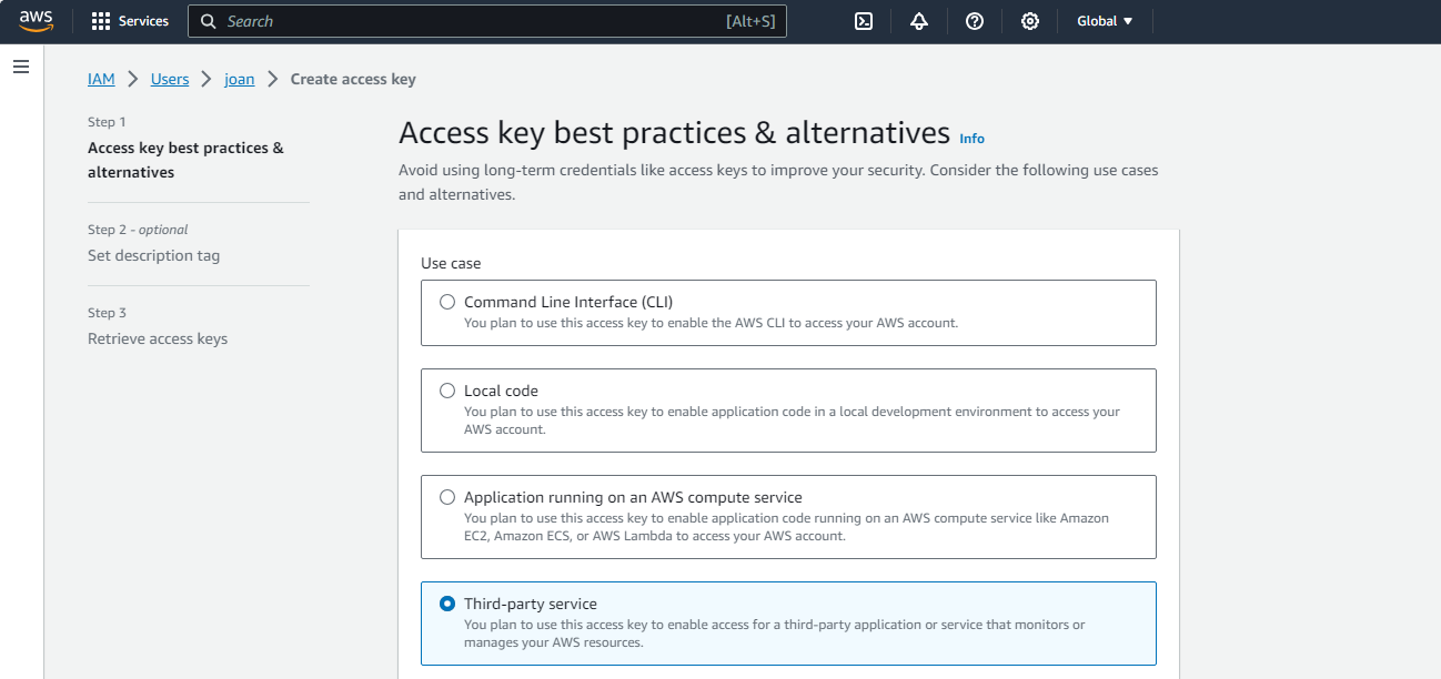 Use Case for Access Key