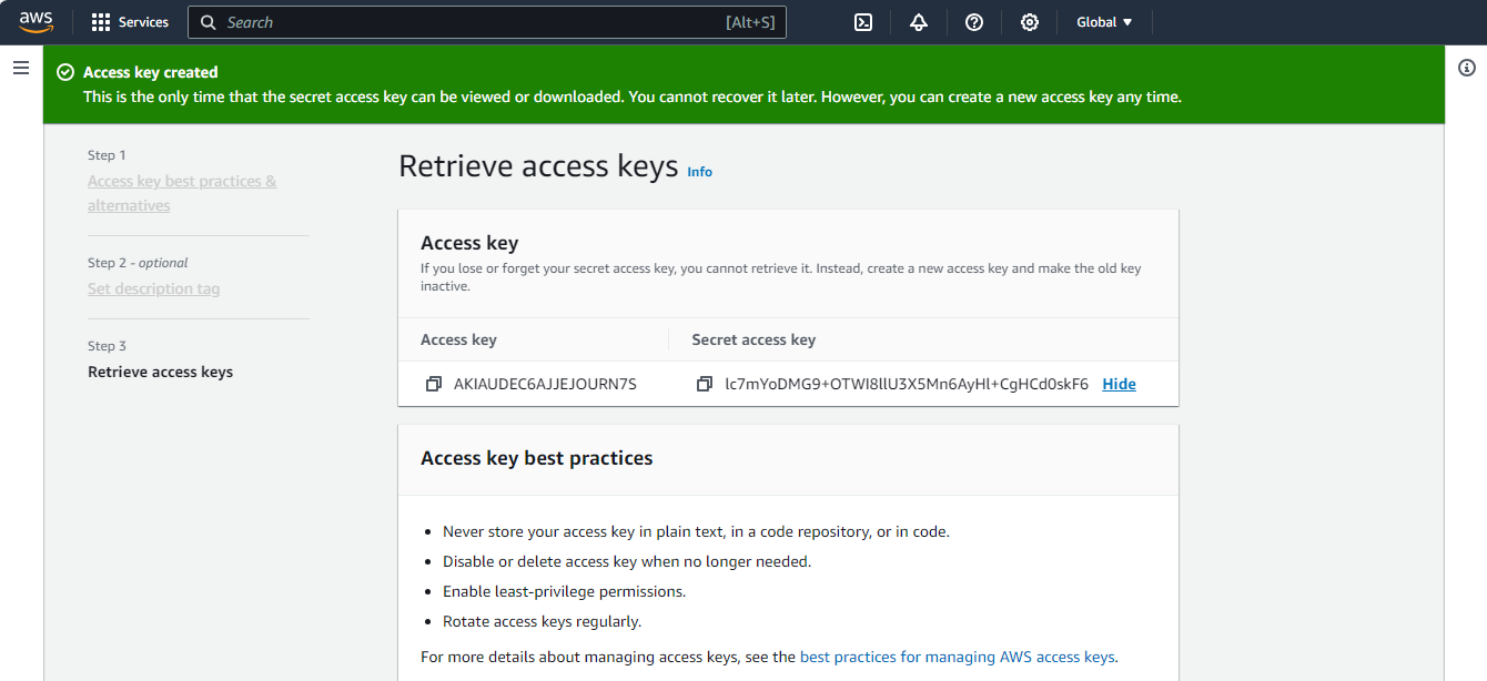 Viewing Secret Key