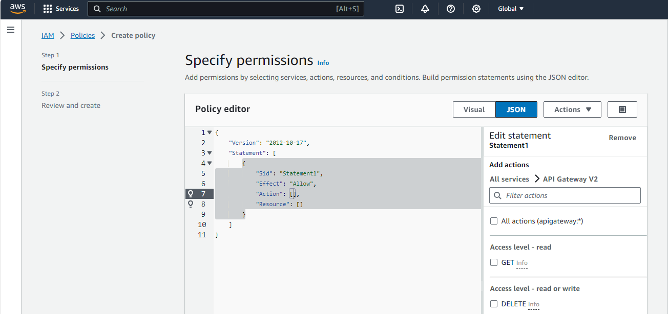 JSON Tab Page