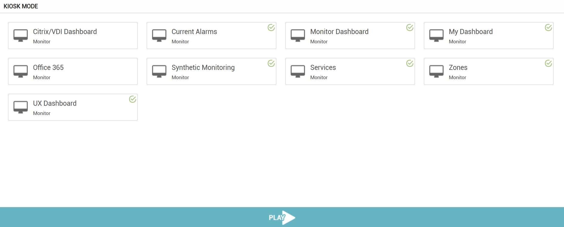 Kiosk Mode Page