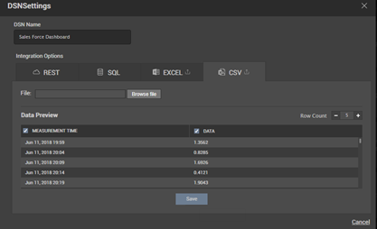 Create Data Source using CSV File