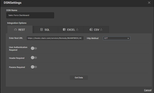 Specify REST URL