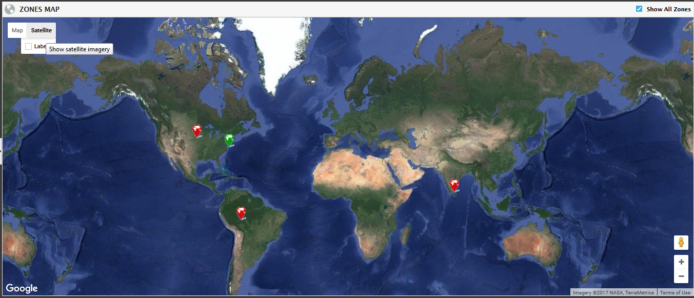Satellite View of Zones