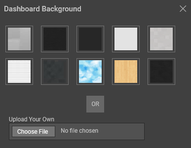 Choose Dashboard Background