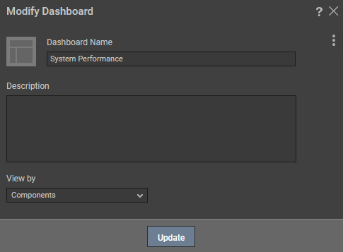 Modify Dashboard Screen