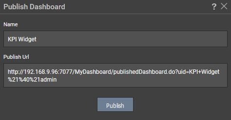 Publish Dashboard