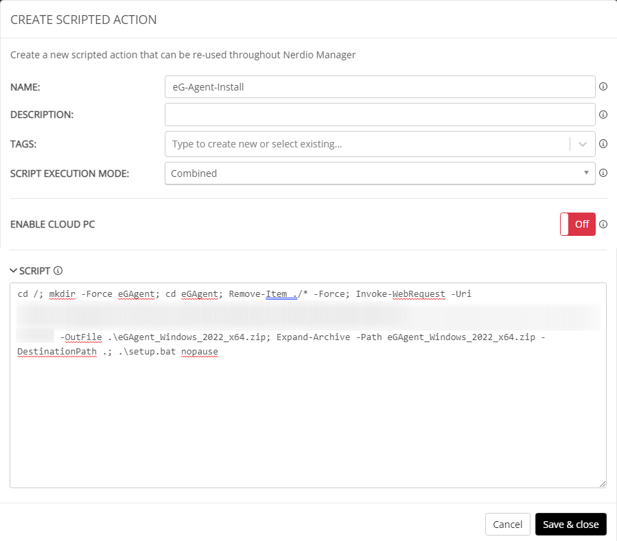 Pasting Agent installation script