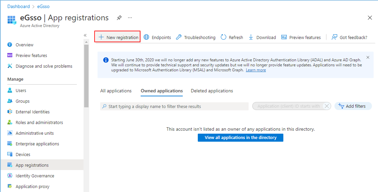 Click New Registrations