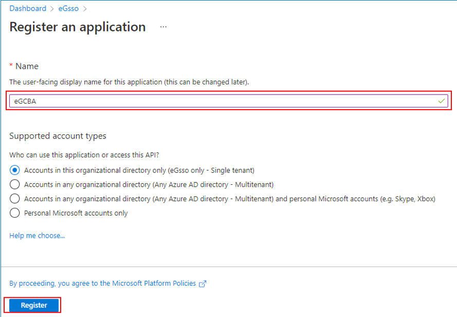 Create a New Application