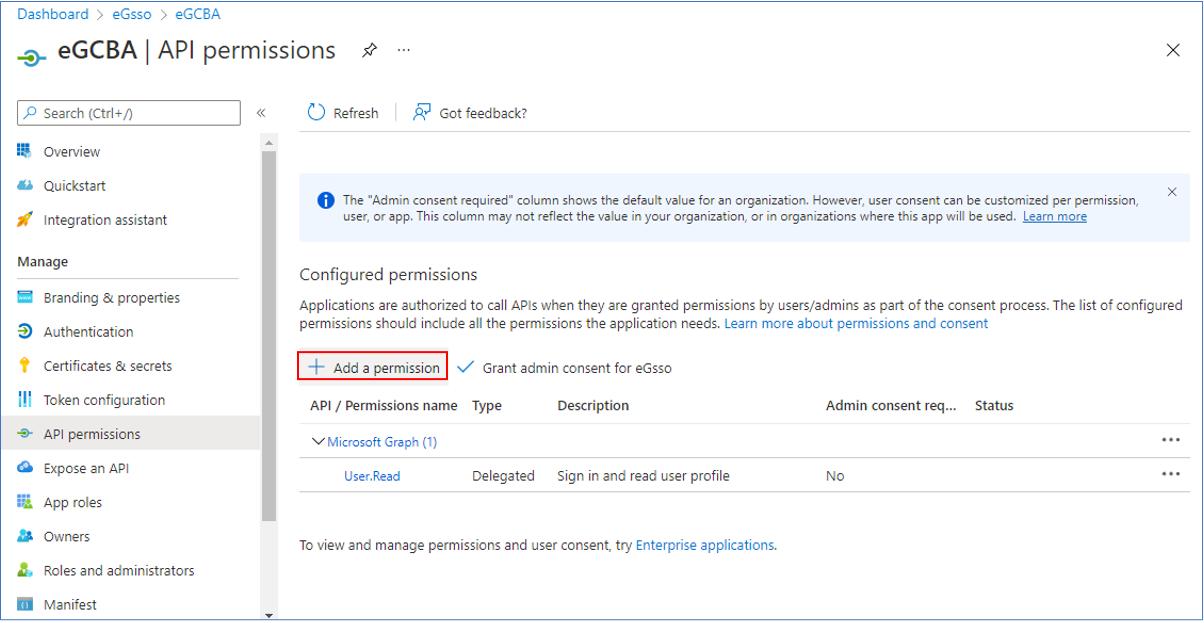 Click Add Permission