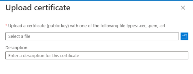 Upload Certificate