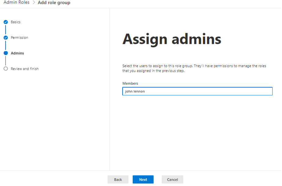 Assign User to New Role Group