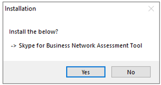 Install Skype for Buisness Network Assessment Tool