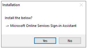 Install Microsoft Online Services Sign-in Assistant
