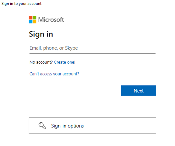 Login to Microsoft O365 Portal
