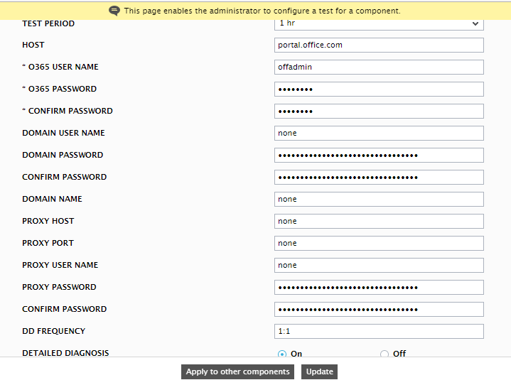 Configuring Test